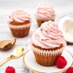 Vegan Raspberry Coconut Cupcakes