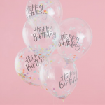 Happy Birthday Confetti Balloons