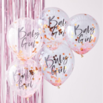 Baby Girl Confetti Balloon