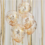 Gold Confetti Balloons
