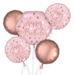 Rose Gold Birthday Balloon Bouquet