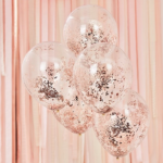 Rose Gold Confetti Balloon
