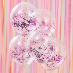 Lilac Confetti Balloons