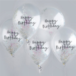 Silver Happy Birthday Balloon